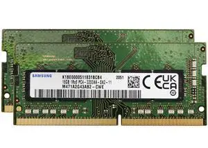 Sam Original 32GB (2x16GB) DDR4 3200MHz PC4-25600 SODIMM 1Rx8 CL22 1.2v Gaming Laptop Notebook Memory Module Upgrade RAM M471A2G43AB2-CWE Adamanta