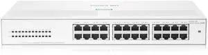 HPE Networking Instant On Switch Series 1430 24-Port Gb Unmanaged Layer 2 Ethernet Switch | 24x 1G | Fan-Less | US Cord (R8R49A#ABA)