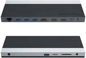 WAVLINK USB C Docking Station 4K Triple Display (2 HDMI + 1 Displayport) with 100W PC Charging, Gigabit Ethernet, 4 USB 3.0, SD/TF Card Slot, Audio, for Dell HP MacBook Lenovo and Other USB C Laptops