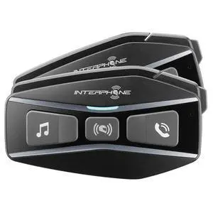 Interphone Cellularline, 2 Motorcycle Intercoms with Bluetooth and Mesh Communication, Model U-Com 16, Up to 4 Motors, Distance 1 Km, Compatible with Sena, OEM and GPS, Waterproof, Universal