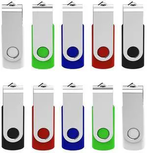 KEXIN 50 Pack 16GB Flash Drive 16G Bulk USB Thumb Drive USB Stick Jump Drive USB 2.0 Flash Drive with Led Indicator, Color