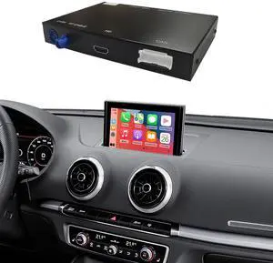 Ninetom Wireless CarPlay Android Auto Retrofit Kit Compatible with 2013-2018 Audi A3/S3, Carplay Module Receiver Box Support Navigation, Maps, Music, Mirroring, Camera