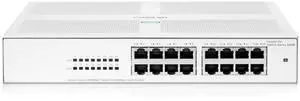 HPE Networking Instant On Switch Series 1430 16-Port Gb Unmanaged Layer 2 Ethernet Switch | 16x 1G | Fan-Less | US Cord (R8R47A#ABA)