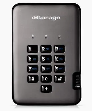 iStorage diskAshur PRO2 HDD 1TB | Secure Portable Hard Drive | FIPS Level 3 certified | Password Protected | Dust/Water-Resistant | Hardware encryption
