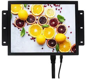 VSDISPLAY 12.1" 12.1 Inch 800x600 700nit TFT Industrial Monitor VS121ZJ01 with DVI VGA Port, Built-in Dual Speakers,Metal Shell with Bracket
