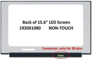 FULLCOM New 15.6" Screen Compatible with N156HGA-EA3 Also fit NT156FHM-N51, NT156FHM-N62, NT156FHM-N61 (No Bracket) 1920X1080 Slim Matte 30 pin Without Bracket