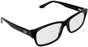 HyperX Spectre 1st Edition - Gaming Eyewear, Blue Light Blocking Glasses, UV Protection, Durable Acetate Frame, Crystal Clear Lenses, Microfiber Pouch, Hardshell Case, Square Eyewear Frame - Black