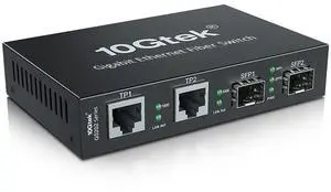 4-Port Gigabit Ethernet Fiber Switch, with Two SFP Slots (1000M), Without Transceiver