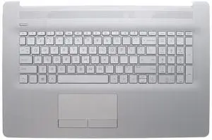 New Silver Palmrest for HP Pavilion 17by 17ca 17-by 17-CA 17-by3053cl Palmrest Backlit Keyboard & Touchpad Upper Case Top Cover with Backlit US Keyboard & Touchpad with ODD L92783-001