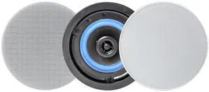 Herdio 4 Inches Flush Mount 2 Way Full Range in Wall Bluetooth Ceiling Speakers,Great for Humid Indoor Outdoor Placement Bath, Kitchen,Bedroom,Covered Porches A Pair