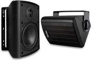 iHome IHSI-W400BT-PR-BLK Bluetooth 4-Inch 100W Weatherproof Speakers, Indoor/Outdoor, Wall/Ceiling Mount, Surround Sound, Pair - Ideal for Home Parties
