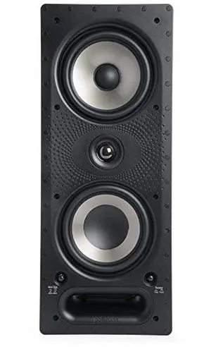 Polk Audio 265-RT 3-Way in-Wall Speaker - The Vanishing Series | Easily Fits in Ceiling/Wall | High-Performance Audio - Use in Front, Rear or as Surrounds | with Power Port & Paintable Grille - Black