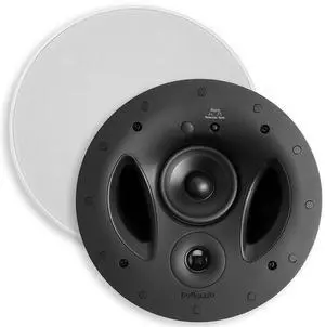 Polk Audio 90-RT 3-Way in-Ceiling Speaker - The Vanishing Series | Perfect for Mains, Rear or Side Surrounds | Paintable Wafer-Thin Sheer Grille | Dual Band-Pass Bass Ports for Low Frequencies
