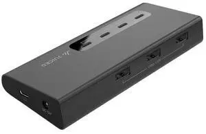 Juiced Systems VertexHUB High-Speed USB-C & USB-A Hub - 10 Gbps Transfer, USB 3.2 Gen 2, 4X USB-C Ports, 3X USB-A Ports, Fast Charging
