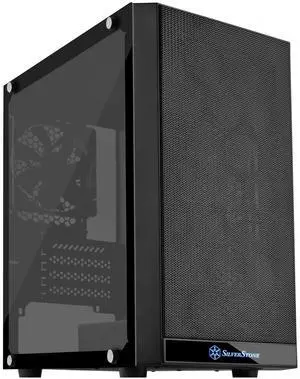 SilverStone Technology Micro-ATX Glass Computer Case PS15B-G