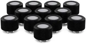 PrimoChill 14mm OD Rigid SX Fitting - 12 Pack - TX Matte Black
