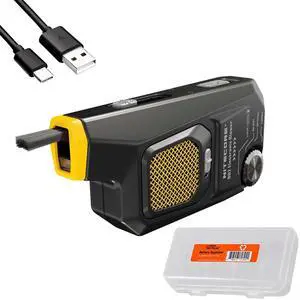Nitecore BlowerBaby BB2 USB-C Rechargeable Electronic Air Duster Blower for Camera, Keyboard, Laptop Cleaning with Built-in LED, Include Cable Organizer