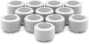 PrimoChill 16mm OD Rigid SX Fitting - 12 Pack - Sky White