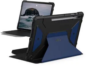 URBAN ARMOR GEAR UAG Designed for Galaxy Tab S8 Plus 12.4-inch (SM-X800 & SM-X806) Case Rugged Smooth Exterior Material Heavy Duty Folio Stand Metropolis SE Protective Cover, Mallard
