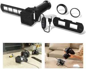 JJC Photo Slide and Film Digitizer Converter with 10-Levels Brightness LED Backlight for 35mm Slide and Negatives Copying Scanning to Digital for Select Canon Nikon Sony Macro Lenses