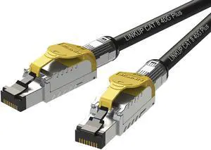 LINKUP - [GHMT & DSX8000 Certified] Cat8 Ethernet Patch Cable S/FTP 22AWG Double Shielded Solid Cable | 2000MHz 2GHz 40Gbps | 5th-Gen Ethernet LAN Network 40G Structure Wires |Black| 10 M (33ft)