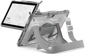 URBAN ARMOR GEAR UAG Designed for Microsoft Surface Go 4 / Surface Go 3 / Surface Go 2 / Surface Go Case 10.5" Plasma w/Hand Strap & Shoulder Strap Featherlight Drop Tested Cover White/Grey