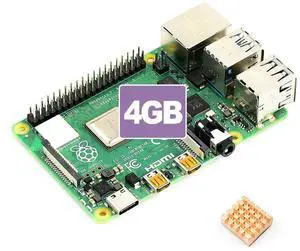 Waveshare Accessory Compatible with Raspberry Pi 4 Model B 4GB RAM with Powerful Processor Faster Networking Support Dual 4K Output and Different Choice of RAM Comes with a Copper Heat Sink