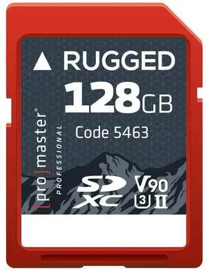 ProMaster SDXC 128GB Rugged(tm) Memory CardCINE UHS-II, (Model 5463)