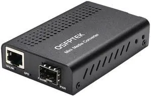 10G Media Coverter, 10 Gigabit Fiber to 10G Copper UTP Ethernet Media Converter, Mini Unmanaged 1x 100M/1G/2.5G/5G/10GBase-T RJ45 to 1x 10GBase-X SFP+ Slot 10Gigabit Ethernet Media Converter