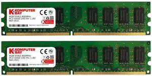 KOMPUTERBAY 8GB (2 X 4GB) DDR2 DIMM (240 PIN) 800Mhz PC2 6400 PC2 6300 8 GB - CL 5