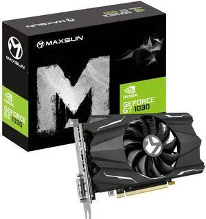 maxsun GEFORCE GT 1030 4GB GDDR4 Video Graphics Card GPU mini ITX Design, HDMI, DVI-D, Single Fan Cooling System