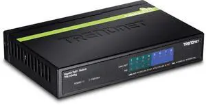 TRENDnet 8-Port Gigabit PoE+ Switch, TPE-TG80G, 8 x Gigabit PoE+ Ports, 123W PoE Power Budget, 16 Gbps, Ethernet Splitter, NDAA & TAA Compliant, Metal, Lifetime Protection, Black