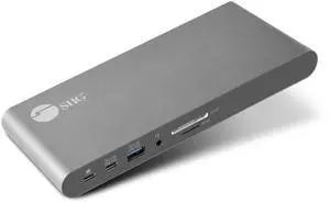 SIIG 4K USB-C MST Docking Station Dual 4K60Hz Display for Windows Laptops, Thunderbolt 3 Compatible, 60W PD, HDMI, Ethernet, SD/TF 3.0, USB 10G, Audio, Vertical/Horizontal Design (JU-DK0N11-S1)