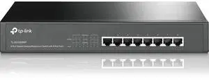 TP-Link TL-SG1008MP 8 Port PoE Switch | Gigabit x 8 PoE+ Ports @153W Rackmount Plug & Play Sturdy Metal Shielded Ports Overload Protection w/ Port Priority