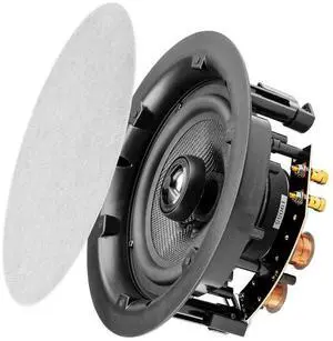 OSD 6.5" in Ceiling Speaker Pair 150W, Trimless Magnetic Grille, Pivoting Tweeter, Paintable Grille ACE640
