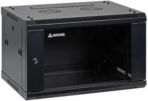 Aeons 6U Signature Wall Mount 19-inch IT Network Cabinet Enclosure Server Rack 16-inch depth glass door
