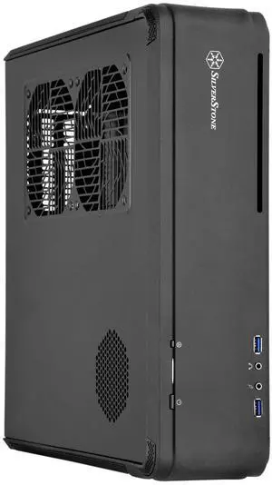 SilverStone Technology Fortress Z Aluminum Unibody Mini-ITX/DTX Small Form Factor SFX Computer Case with PCI-E Riser and Custom Low Profile Fans FTZ01B Black