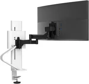 Ergotron  Trace Single Monitor Arm, VESA Desk Mount  for Monitors Up to 38 Inches, 6.5 to 21.5 lbs  White