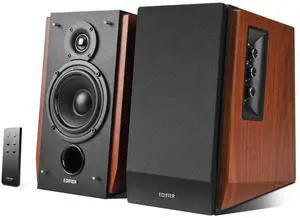 Edifier R1700BT Bluetooth Bookshelf Speaker - Active Near-Field Studio Monitors - Powered Speakers 2 Setup Wooden Enclosure - 66w RMS