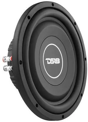 DS18 SRW10.4D 10" Shallow Car Subwoofer - 400 Watts, Dual Voice Coil, 4+4 Ohms Impedance (1 Speaker)