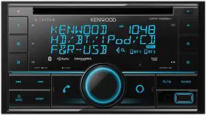 Kenwood Excelon DPX795BH Double DIN Bluetooth in-Dash Car Stereo CD Receiver with Amazon Alexa Compatibility
