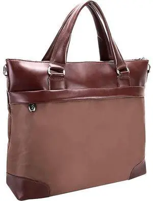 McKLEIN 17" Nylon Slim Laptop Briefcase- EASTWARD- Khaki