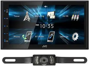 JVC KW-M150BT Digital Multimedia Receiver Bundled with (1) License Plate Style Backup Camera