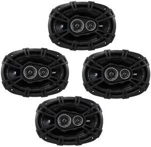 KICKER DSC6930 6x9-Inch (160x230mm) 3-Way Speakers, 4-Ohm Bundle
