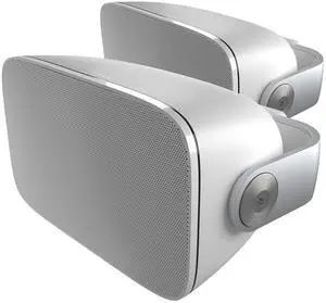 Bowers & Wilkins AM-1 Architectural Monitor Weather-Resistant Loudspeaker for Patio, Garden, or Poolside, 1" Aluminum-Dome Tweeter, 5" Glassfibre Cone Midrange & Auxiliary Bass Radiator (Pair, White)