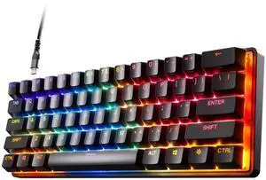 SteelSeries New Apex 9 Mini  HotSwap Optical Mini Keyboard  60% Compact Design  Optical Switches  RGB Customization  Aluminum Alloy Frame  Double Shot PBT Keycap