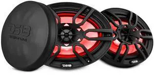 DS18 Hydro NXL-69 - High End Coaxial Speaker Pair - 2-Way Marine Speaker with Integrated RGB Lights - 375 Watt Car Audio System - Water Resistant Speakers - 6 x 9 Inches, Black