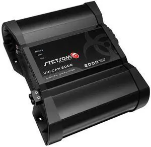 Stetsom Vulcan 2000 1 Ohm Car Amplifier, Mono Full Range 2000.1 2K Watts RMS, 1 Stable Car Audio, HD Sound Quality, Crossover & Bass Boost, Car Stereo Speaker Subwoofer MD, Smart Coolers