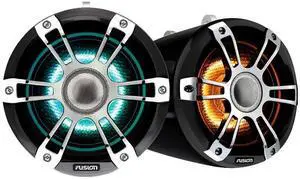 Fusion 010-02439-00 Wake Tower Speakers, 7.7", Chrome, Illuminated