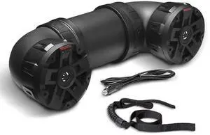 BOSS Audio Systems ATVB6.5R ATV UTV Weatherproof Sound System - 6.5 Inch Speakers, 1 Inch Tweeters, Built-in Amplifier, Bluetooth, Rechargeable Battery, Easy Installation for 12 Volt Vehicles